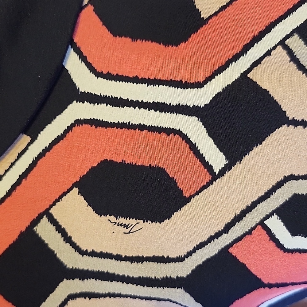 Trina Turk Geometric Print Silk Mini Dress Size 2 - Picture 3 of 9